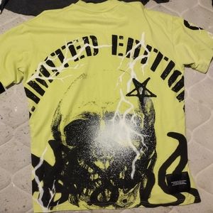 Cybery2k LIMITED EDITION SKULL IN FLAMES GRAFFITI SHIRT